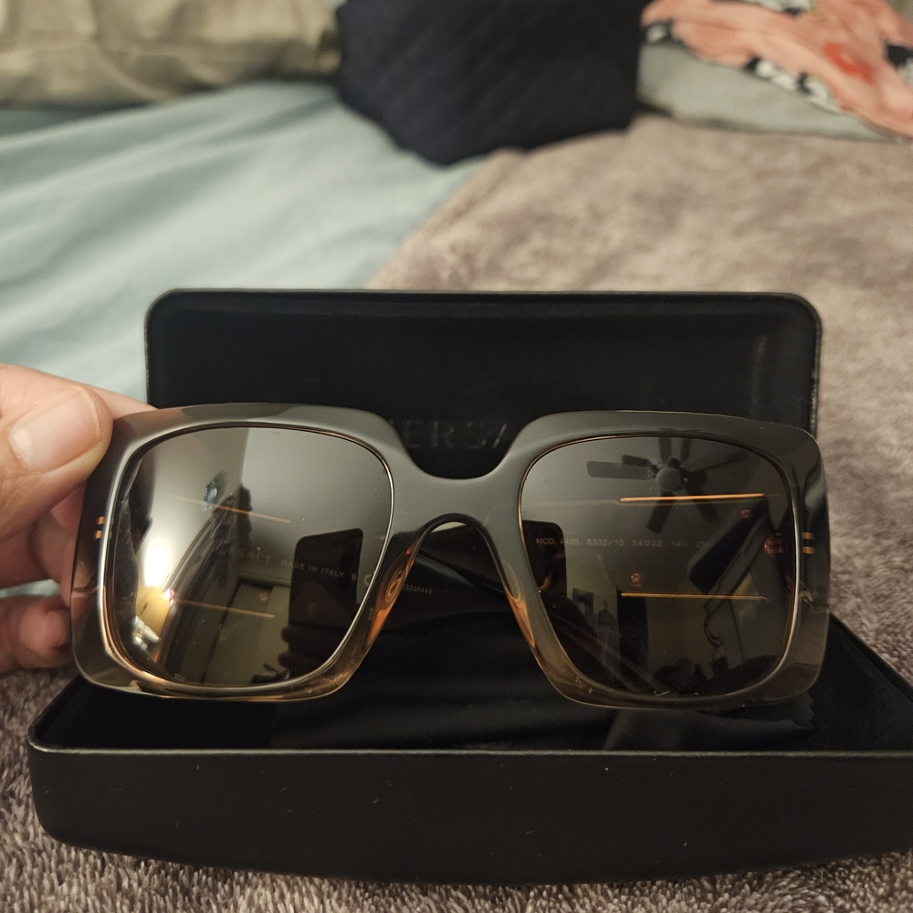 Versace Black and Brown Sunglasses